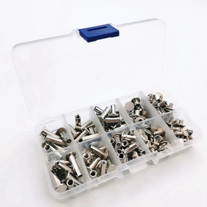 80-sets-chicago-screws-5-sizes-6-10-12-15-18mm-binding-screws-studs-rivets-for-leather-bookbinding-album-diy-crafts