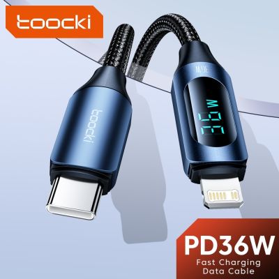 Toocki USB Type C Cable For iPhone 14 13 12 11 Pro Max X Xr 8 7 Plus PD 36W Fast Charger Lightning Cable Data Wire Cord For iPad