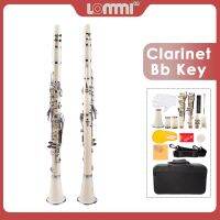 LOMMI – clarinette Bb plate avec 17 clés en Nickel Kit de nettoyage de clarinette avec étui rigide 10 pièces anches en bambou