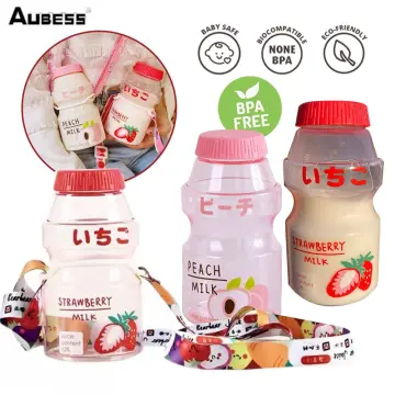 480ml Plastic Cute Yogurt Water Bottle Tour Drinking Bottle Fruit Kawaii  Milk Carton Shaker Bottle for Kids/Girl/Adult - AliExpress