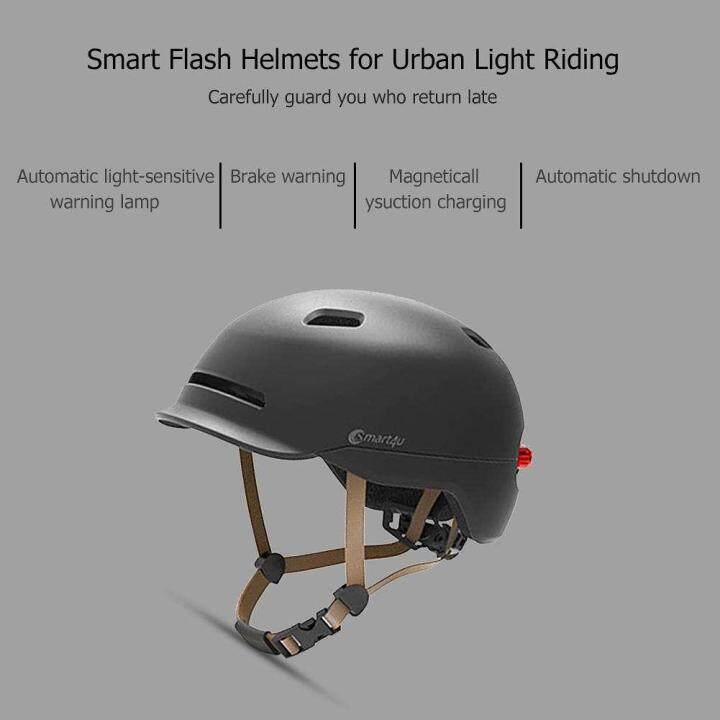 หมวกกันน๊อคอัฉริยะ-xiaomi-smart-helmet-sh50l-limited-edition-with-auto-brake-light