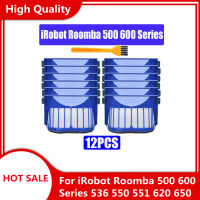 HEPA แปรงกรองเปลี่ยนสำหรับ IRobot Roomba 500 600ชุด536 550 551 620 650เครื่องดูดฝุ่นอุปกรณ์ชิ้นส่วน