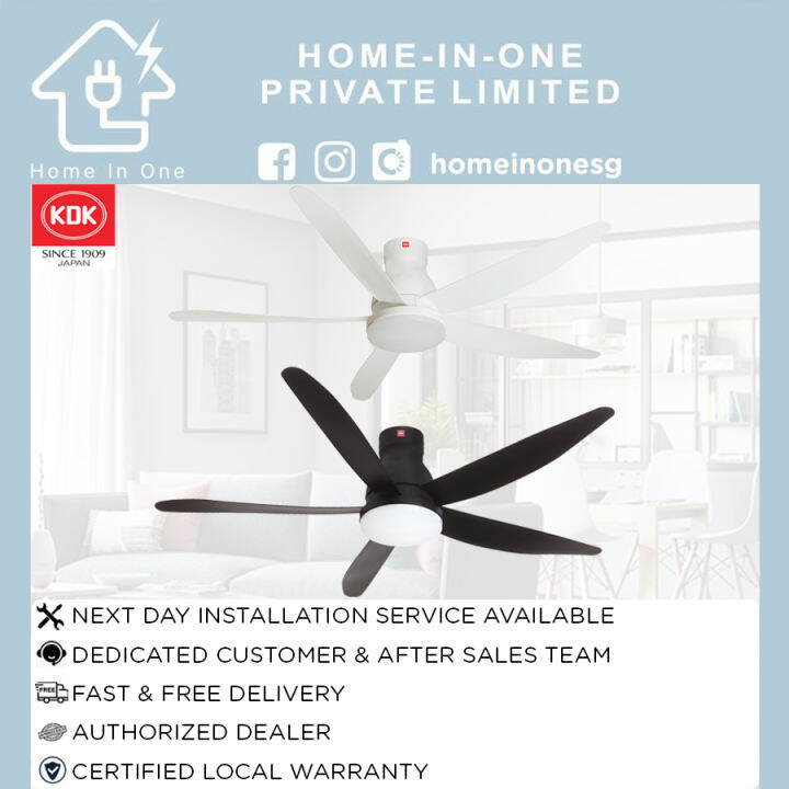 FREE BASIC INSTALLATION KDK U60FW 5 BLADE DC MOTOR CEILING FAN LED