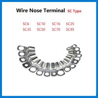 5/1Pc SC ประเภทลวดจมูก Terminal SC6 SC8 SC10 SC16 SC25 SC35 SC50 SC70 SC95ทองแดงเปลือยบล็อกแบตเตอรี่ Lugs รู ID 6Mm 8Mm 10Mm 12Mm Crimp DTGA สาย End Connector