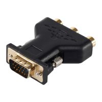 สำหรับอะแดปเตอร์ Vga Rca 3rca วิดีโอตัวเมียเป็น Hd 15-Pin ตัวแปลง Vga อะแดปเตอร์เชื่อมหูฟังวิดีโอสไตล์