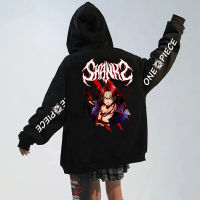 One-Piece Hoodie Shanks พิมพ์ Hoodie อะนิเมะสไตล์ Harajuku ฤดูใบไม้ร่วง Pullover Casual