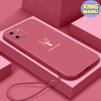 สำหรับ สำหรับเคสโทรศัพท์ Realme C11 2020 กรณีโทรศัพท์มือถือ กรณีโทรศัพท์มือถืออ่อนนุ่ม หัวกวางสีเหลืองใหม่