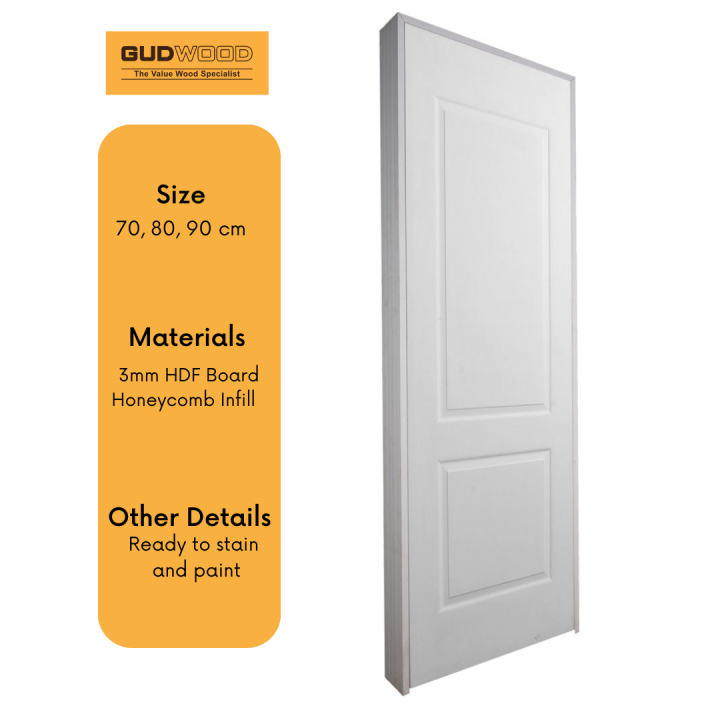Matimco Gudwood Prime Moulded Door with Door Jambs Set / Hamba