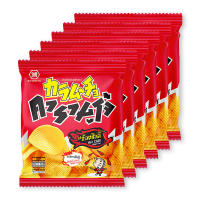 [ส่งฟรี!!!] คารามูโจ้ แผ่นหยัก ฮ๊อตชิลลี่ 18กรัม x 6 ถุงKaramucho Hot Chili Ridge Cut 18g x 6 Pcs