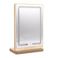 Portable Vanity Mirror 90° Angle Rotation Press Screen