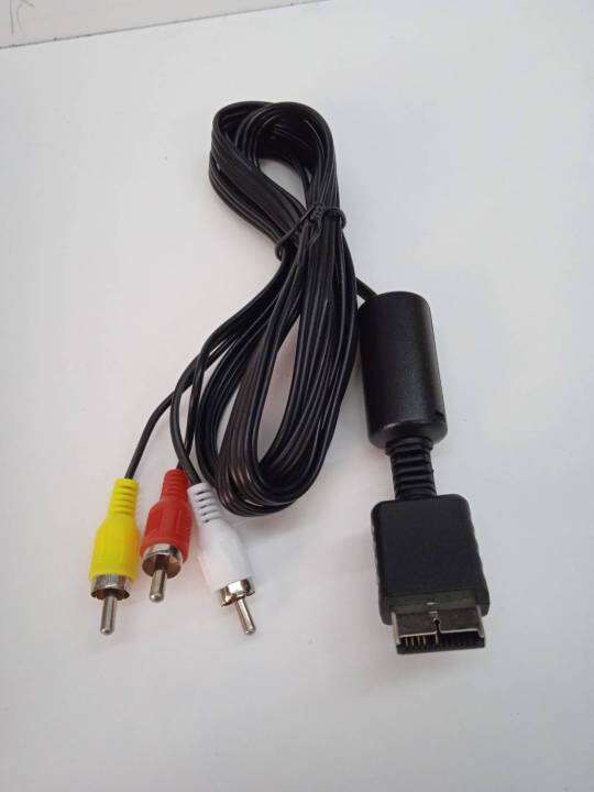 av-cable-playstation2-สายต่อเครื่องเพลทรูกับจอ-ขาว-เหลือง-แดง-ความยาว-1-8-เมตรสายหนา-เส้นใหญ่สัญญานดี-ภาพชัดแข็งแรงทนทาน