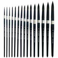 Squirrel Hair Watercolor Pen Swan Round Head Black Rod Brush for Art Gouache Acrylic Paint Mop Pen Painter Student Supplies Paint Tools Accessories