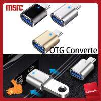 MSRC มืออาชีพ มินิ พร้อมไฟ อุปกรณ์เสริมสำหรับโทรศัพท์มือถือ ตัวแปลง OTG Converter ประเภท C ชายเป็น USB 3.0 หญิง ช่องเสียบข้อมูล