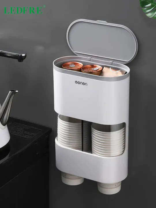 LEDFRE Wallmounted Disposable Cup Holder Automatic Cup Remover