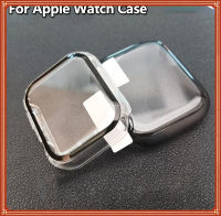 ฟิล์มกระจกโค้งสำหรับเครื่องประดับนาฬิกาซีรีส์เคสสำหรับ Apple Watch ป้องกัน7ชิ้นขนาด41มม. 45มม. เคสกันน้ำ