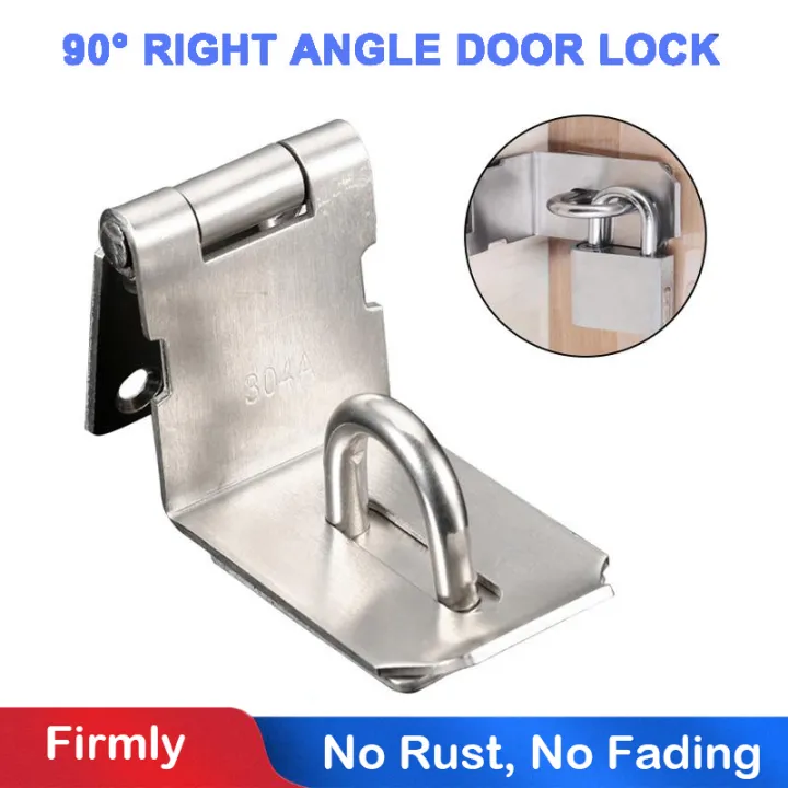 3-5Inch Stainless Steel Hasp Staple Gate Door Shed Latch Lock Safety ...