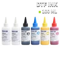 หมึก DTF สีขาว2023 100มล. สำหรับ A3 A4ฟิล์มติดผนังถ่ายเทความร้อนโดยตรงสำหรับ Epson I3200 L1800 L800 L805ฟิล์มติดผนังสำหรับฟิล์ม PET