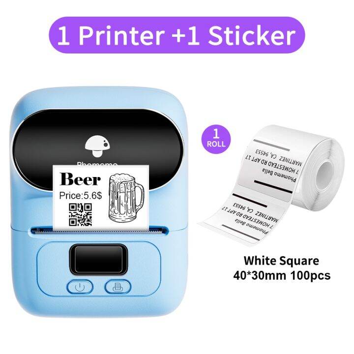 Phomemo M110 Thermal Wireless Label Printer Sticker Mini Printer ...