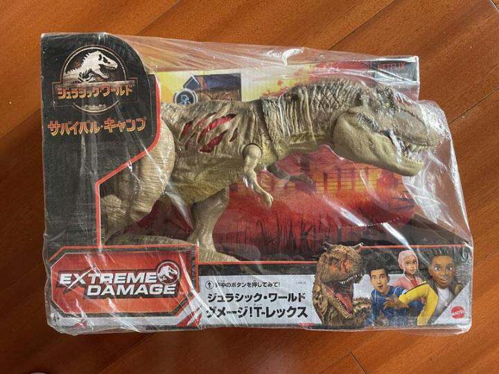 Mattel Jurassic World Battle Damage Tyrannosaurus Rex Destruction ...