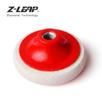 Z-LEAP 1PC 4 Inch Wool Felt Polishing Pads Car Metal Stone Buffing Pad 100mm M14 Thread For Polisher Angle Grinder