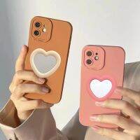 {Taoyitao} เคสซิลิโคนลายหัวใจแห่งรักน่ารัก3มิติสำหรับ VIVO V20 Pro V23e V21 Y15S Y15 Y20 Y51 Y21 Y16ฝาครอบขาตั้งตัวยึดกระจก