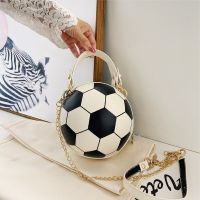 ZZOOI New Ball Purses For Teenagers Women Shoulder Bags Crossbody Chain Hand Bags Female Leather Pink Football Bag