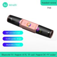 รุ่นมีสายสีชมพูแบบมีสายรุ่นสีชมพู Sh19s ลำโพงบลูทูธสำหรับเล่นเกม RGB คอมพิวเตอร์ Soundbar 3D รอบทิศทางคอลัมน์ไร้สายศูนย์เพลงซับวูฟเฟอร์เสียงทีวีแล็ปท็อป PC J28