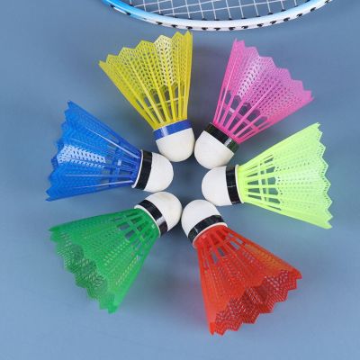 6PCS Outdoor Family Movement Supplies Colorful Badminton Balls Portable Shuttlecocks Foam Ball Head Plastic Ball Badminton