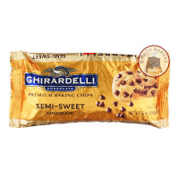 (ทอง) กิลาเดลลี่ เบคกิ้ง เซมิสวีท ช็อคโกแลต ชิพส์ / Ghirardelli Baking Semi-Sweet Chocolate Chips / 340g