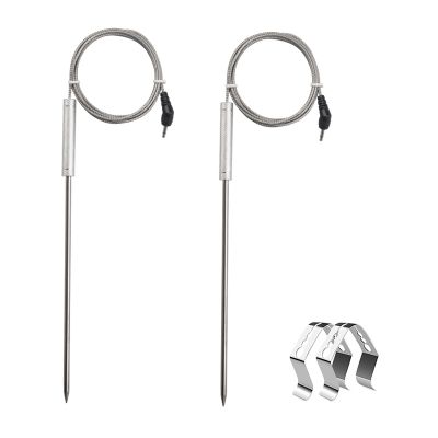 2 Pack Meat Probe Replacement for s TP20 TP17 TP16 TP08S TP07 TP06,with 2 BBQ Probe Holder Clip