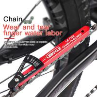 Portable Bicycle Chain Wear Checker Indicator MTB Road Bike Chains Gauge Measurement Ruler Aluminum Alloy Spoke Repair Tools