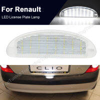 White LED License Plate Lamps Car Styling For Renault Clio II 1998-2005 Twingo I 1993-2007 Number Plate Lights 1PC