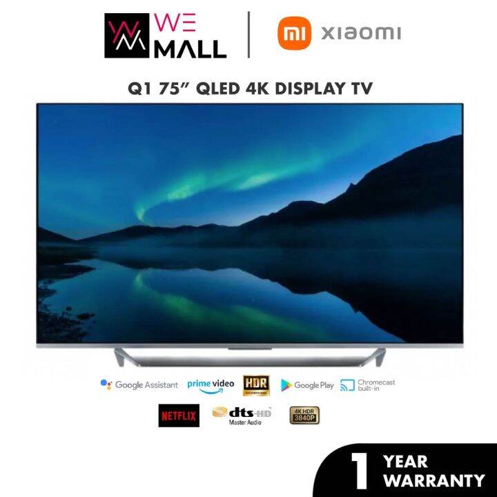 [2021 LATEST] Xiaomi Mi Smart TV Q1 75 Inch QLED 4K Display Television