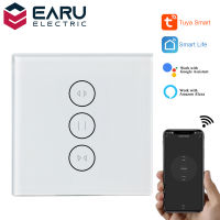 WiFi Smart Timer Glass Wall Touch Curtain Switch Controller for Roller Shutter Electric Motor TUYA Smart Life Home Alexa