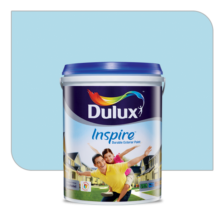 Dulux Inspire Durable Exterior Wall Paint (Pastel Blue Colours) Lazada