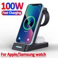 ZZOOI 100W 3 in 1 Wireless Charger Stand For IPhone 14 13 12 Samsung S22 Apple Watch Airpods Pro IWatch  Fast Charging Dock Station