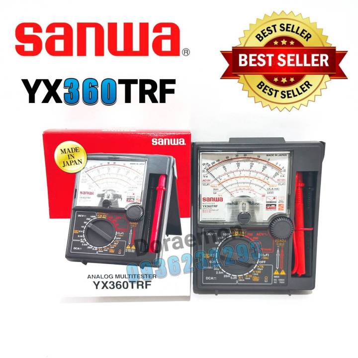 sanwa-yx-360trf-มัลติมิเตอร์แบบแข็ม-ของแท้100-อนาล็อก-มัลติมิเตอร์-รุ่น-yx360trf-เครื่องวัดแรงดันและกระแสไฟฟ้า-เครื่องวัดไฟ-ac-dc-analog-multimeter