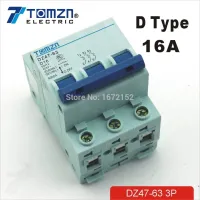 3P 16A D type 240V/415V Circuit breaker MCB 4 POLES