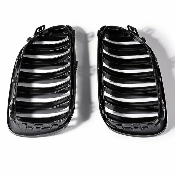 2x-gloss-black-front-kidney-grill-grille-for-bmw-e92-e93-3-series-328i-335i-coupe-lci-2011-2013