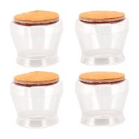 ✾✓❄ 16pcs Silicone Chair Leg Floor Protectors Transparent Round Scratch Resistance Silent Silicone Felt Furniture Pads Covers