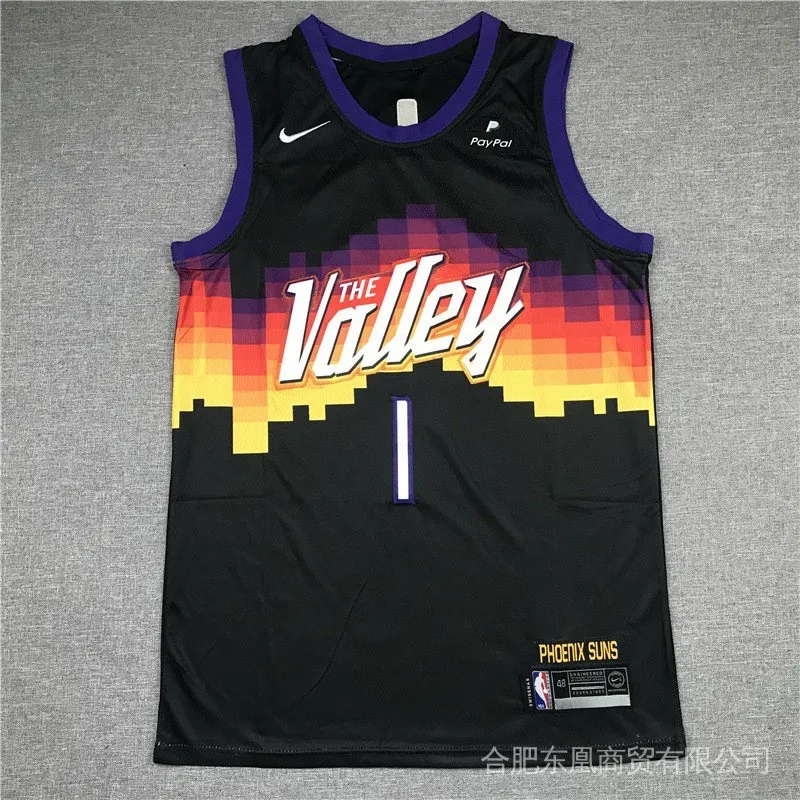 Resin Phoenix Suns Jersey Booker Black No. 1 Basketball Jersey