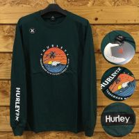 เสื้อยืดแขนยาว HURLEY สีเขียว ไซซ์ M L XL