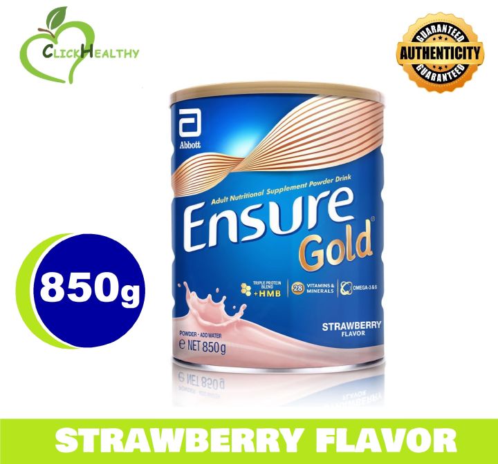 Ensure Gold HMB Strawberry 850g May 2025 Expiry Ensure Gold