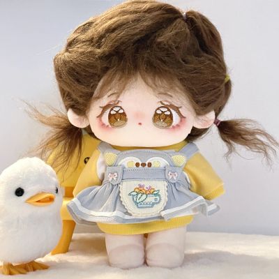 Kawaii 20Cm Lolita Girl Baby Plush Stuffed Doll Toy Cotton Body No Costume Cartoon Plushie Cosplay Pillow Kid Xmas Gift