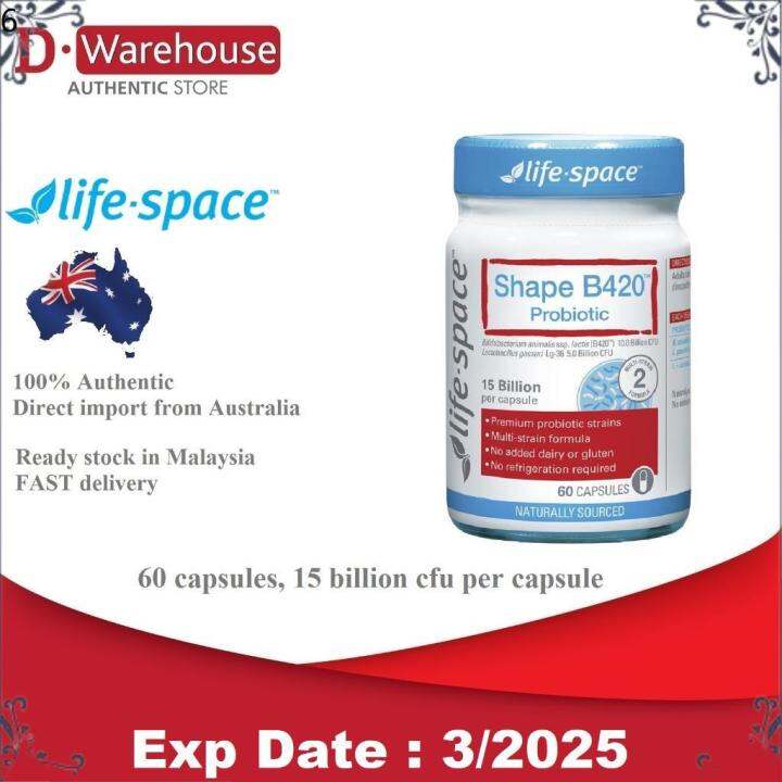 【100% Original】 ♘LIFE SPACE Shape B420 Probiotic 60 Capsules | Lazada