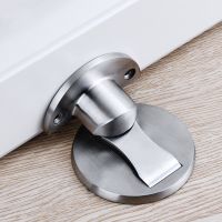 Magnetic Door Stops 304 Stainless Steel Door Stopper Hidden Door Holders Catch Floor Nail-free Furniture Hardware Door Holder Decorative Door Stops