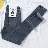 [70-200 Catties] Jeans Womens Spring And Autumn New Slimming Tight Large Size Black Blue Small Feet Pencil Long Pants