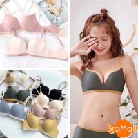 . Bra Mall ] BM-361Bra BH Premium Push Up ชุดชั้นในไร้สาย ผู้หญิง ลวดลายเรียบง่าย นําเข้าสวยงาม oid