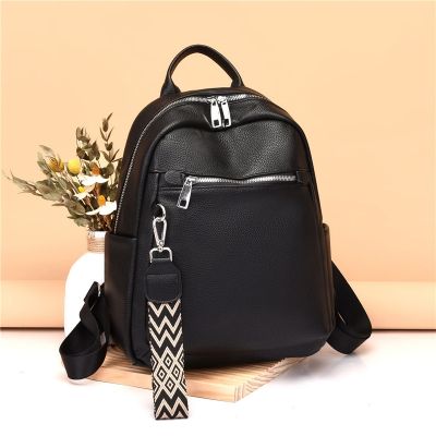 [COD] Fashionable European and style pure backpack womens bag large capacity ladies commuter outdoor leisure mothers