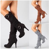 HOTAutumn Winter Women Boots Stretch Slim Thigh High Boot 2022 New Fashion Mid-Calf Boot Thin High Heels Shoe Woman Sexy Knee Heels